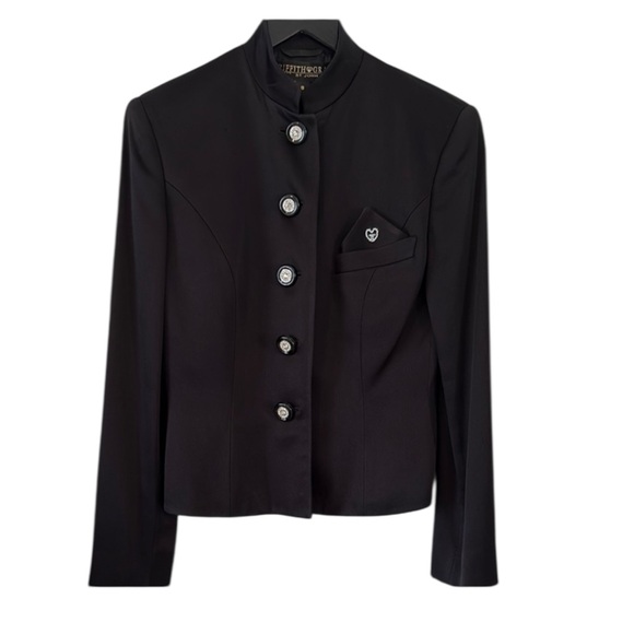St. John elegant tailored Black Blazer,Size 8 - Picture 1 of 7